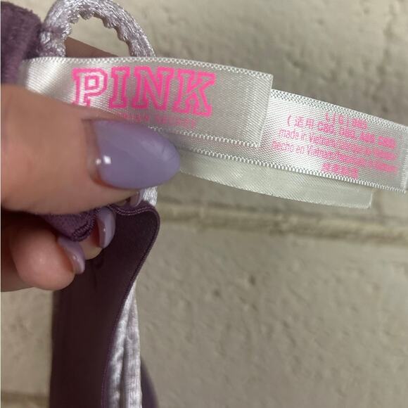 PINK Victoria’s Secret Purple Velvet Bralette size L - Picture 6 of 6